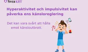 En pojke med händerna för öronen, överväldigad av ljud och en siren, symboliserar svårigheten att hantera känsloutbrott vid adhd.