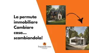 La permuta immobiliare per cambiare casa scambiandola. Due case, una tradizionale e una moderna, suggeriscono un acquisto con permuta.