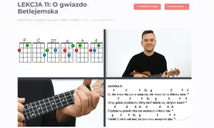 Chwyty do piosenki "O gwiazdo Betlejemska" na ukulele. Nauka gry z lekcji.