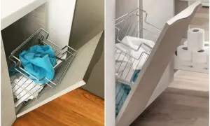 Jak ukryć kosz na pranie w szafce DIY? Estetyka i funkcja