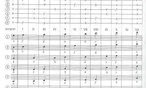 Diagram przedstawia rozmieszczenie dźwięków na gryfie gitary i nuty. Gra na gitarze nuty.