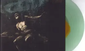 Mroczna okładka płyty winylowej z postacią w agonii, jakby mówiącą "i loved you at your darkest". Jasnozielony winyl z plamą pomarańczową.