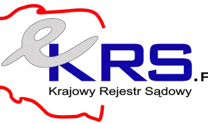 Logo Krajowego Rejestru Sądowego (KRS) z literami "eKRS" i konturem Polski.