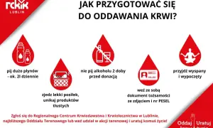 Nie pij alkoholu 2 doby przed donacją. Pamiętaj o nawodnieniu i lekkim posiłku. Przyjdź wyspany i wypoczęty.