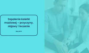Lekarz bada kolano pacjenta.