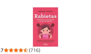 Portada del libro "Rabietas", con una niña enfadada. Guía para padres sobre cómo manejar las rabietas de niños de 3 años.