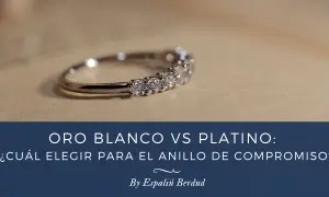 Anillo de compromiso con diamantes, ¿oro blanco o platino? La elección perfecta para tu gran día.