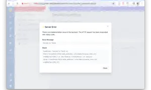 Erreur serveur : "Failed to fetch". Un problème d'implémentation empêche la récupération des données.