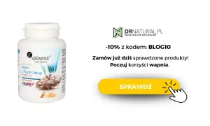 Suplement diety Aliness Wapń z Muszli Ostryg, zawierający wapń do picia, z kodem BLOG10 -10%. Poczuj korzyści wapnia.