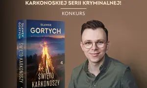 Sławek Gortych i jego nowa książka "Święto Karkonoszy" z bestsellerowej serii kryminalnej.
