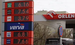 Ceny paliw na Orlenie: Efecta 95 za 6.16, Efecta Diesel za 7.54, LPG za 3.79. Verva Diesel 7.66.
