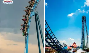 Energylandia kolejki nazwy: wagoniki pędzą po niebieskich torach, adrenalina gwarantowana!