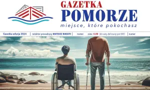 Osoby na wózku i o kulach patrzą na morze. Idealne miejsce na wczasy rehabilitacyjne nad morzem, gdzie można odnaleźć spokój i siłę.