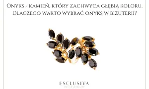 Złoty pierścionek z wieloma czarnymi kamieniami. Kamień onyks czarny znaczenie w biżuterii jest głębokie i tajemnicze.