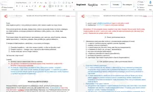 Gotowy wzór polityki prywatności dla Twojej strony. Dokument zawiera kluczowe informacje o przetwarzaniu danych, idealny dla lokalnych firm.