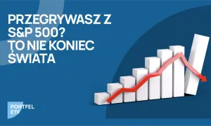 Przegrywasz z S&P 500? Wykres słupkowy z czerwoną linią spadkową. Nie koniec świata, nawet gdy inwestycje nie idą po Twojej myśli.