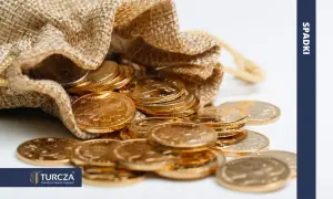 Worek z monetami symbolizuje majątek, który może być przedmiotem spisu inwentarza lub wykazu inwentarza w kontekście spadków.