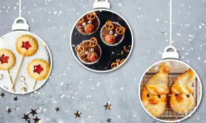Weihnachtliche Leckereien: Kekse backen mit Kindern – süße Rentier-Muffins, Sternen-Lollis und Nikolaus-Brote.