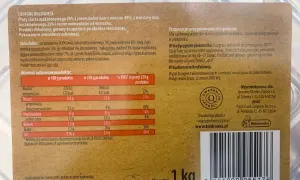 Lasagne bolognese z Biedronki, 1kg. Wartość energetyczna 431 kcal w porcji 250g.