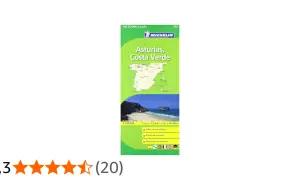 Mapa Michelin de Asturias, Costa Verde, ideal para planificar tus km costa Asturias. Incluye índice, planos y recorridos.