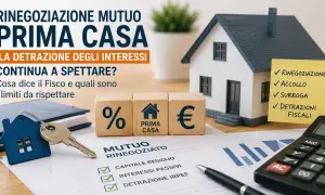 Chiavi e casa in miniatura su documenti: si parla di rinegoziare mutuo prima casa e detrazioni fiscali.