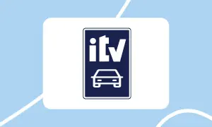 Icono de ITV con un coche. ¿Se puede transferir un coche sin ITV? Consulta la normativa.