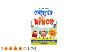 El libro "Chistes para Niños" con ilustraciones de insectos y flores, promete risas garantizadas.