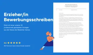 Professionelles Bewerbungsschreiben für Erzieher/in. Vorlage für ein überzeugendes Anschreiben im Kindergarten.