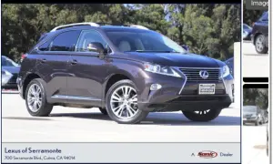 Mörkbrun Lexus RX 450h parkerad utomhus. En potentiell lexus rx 450h problem kan vara relaterad till dess hybridkomponenter.