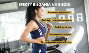 Kobieta ćwiczy na bieżni, poprawiając wydolność, redukując tkankę tłuszczową i stres. Dowiedz się, jak często biegać na bieżni, by osiągnąć te efekty.
