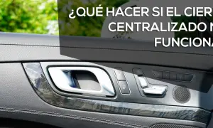 Detalle de puerta de coche con controles. ¿Qué hacer si el cierre centralizado no funciona?