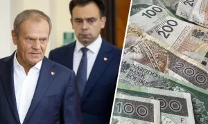 Polscy politycy i stosy banknotów 100 i 200 złotych. Czy to zapowiedź zmian w kursie euro w Polsce?