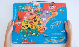 Un rompecabezas de España con ilustraciones divertidas, ideal para niños. ¡Juegos para aprender las provincias de España de forma amena!