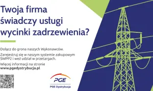 Grafika przedstawia schematyczną wieżę energetyczną na tle granatowym z zielonymi elementami.
