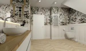 Tapeta jak boazeria angielska - stylowe rozwiązanie dla wnętrz