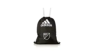 Sacca Adidas nera con logo MLS, perfetta per portare con te l'essenziale per il tuo allenamento.