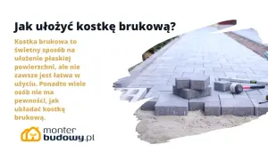 Jak ułożyć kostkę brukową? Na zdjęciu widać materiały i narzędzia do układania kostki brukowej, sugerujące poradnik.
