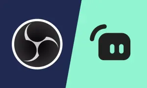 Logos von OBS und Streamlabs nebeneinander.