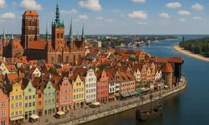 Gdańsk: kolorowe kamienice nad Motławą, historyczny Żuraw i statki. Idealne miejsce na odkrywanie atrakcji dla dorosłych.
