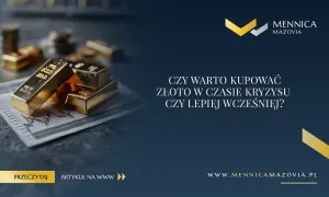 Sztabki złota na wykresie giełdowym. Czy warto kupować złoto w czasie kryzysu? Prognozy kursu złota.