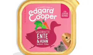 Edgard Cooper Futter für Hunde mit Ente & Huhn. Ideal bei Hund-Allergie, auch für Welpen. Brokkoli & Erbse.