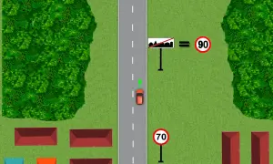Znak końca obszaru zabudowanego oznacza, że odwołuje ograniczenie prędkości. Teraz można jechać 90 km/h.