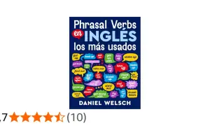 Portada de libro "Phrasal Verbs en Inglés" con muchos phrasal verbs con "up" como "wake up", "break up", "grow up".
