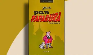 Okładka komiksu "Pan Paparura i inne historie" Janusza Christy z postacią Pana Paparury i jego psa.