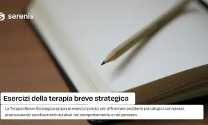 Terapia breve strategica: esercizi per l'ansia su un quaderno aperto con una matita. Un approccio pratico per superare blocchi e promuovere cambiamenti.