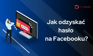 Zdezorientowany mężczyzna patrzy na ekran komputera, gdzie widnieje komunikat o haśle. Dowiedz się, jak zmienić hasło na Facebooku, gdy zapomnisz swojego.