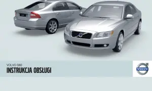 Dwa srebrne Volvo S80, jedno z przodu, drugie z tyłu, prezentowane obok siebie. Instrukcja obsługi.