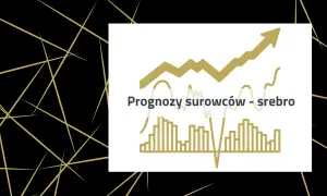 Wykresy i linie symbolizujące prognozy cen srebra.
