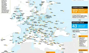 Mapa lotów z Polski: sprawdź, ile się leci do Włoch (Neapol) i innych krajów Europy, Azji i Afryki.