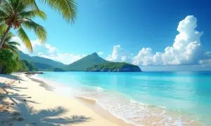 Idealna pogoda na Filipinach w styczniu: piaszczysta plaża, turkusowa woda i palmy. Rajskie wakacje czekają!